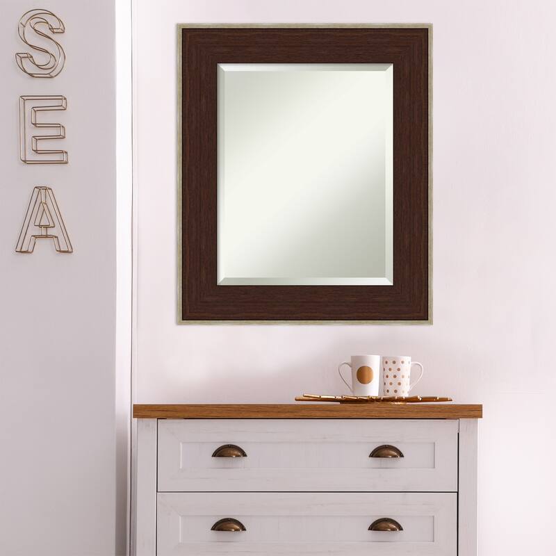 Beveled Bathroom Wall Mirror - William Frame