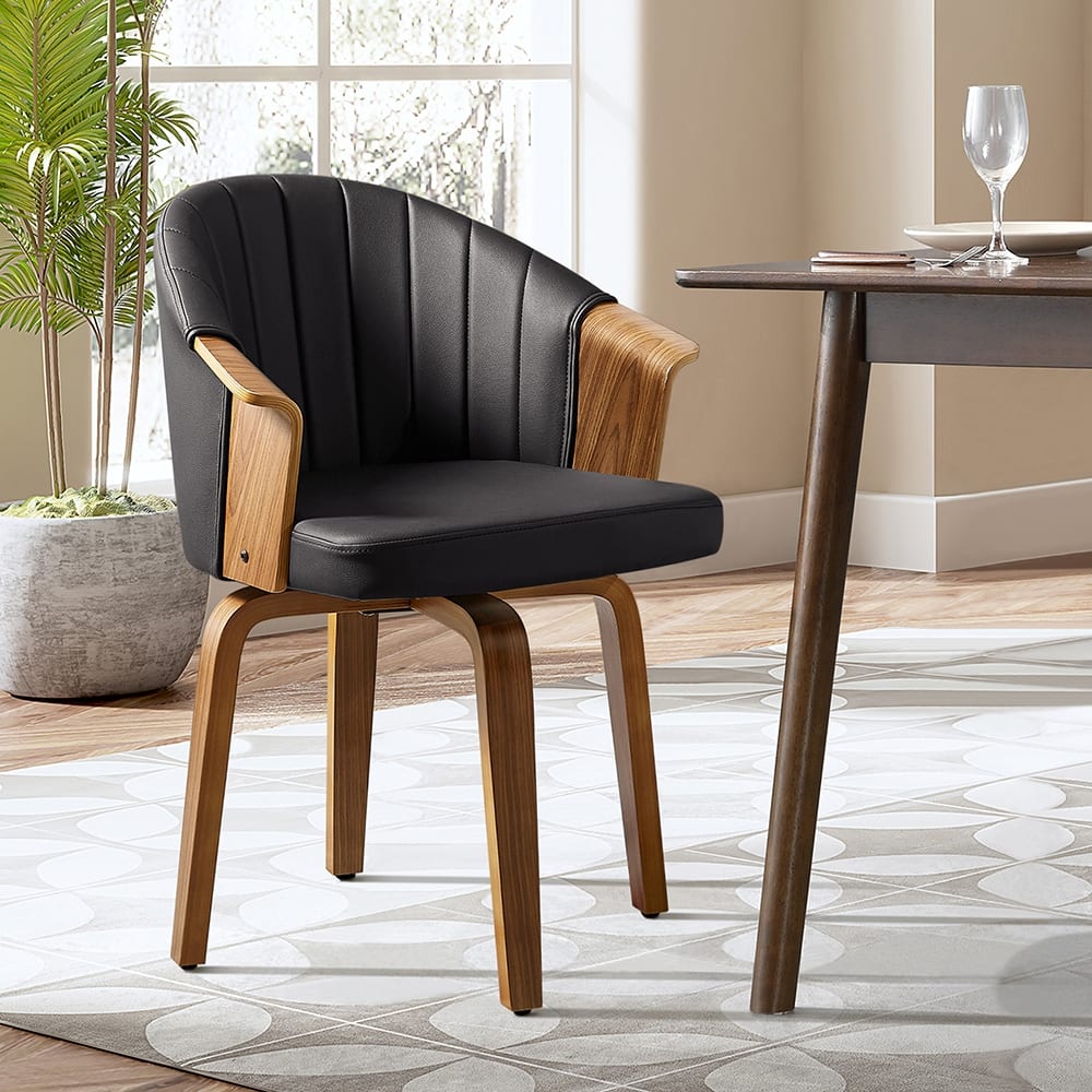 Art Leon Bentwood Swivel Dining Chairs