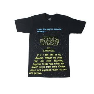 Star Wars Intro Text A Long Time Ago In A Galaxy Far Away Men S Black T Shirt Overstock