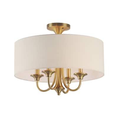 Maxim 10013OM Bongo 4 Light 18" Wide Semi-Flush Drum Ceiling Fixture