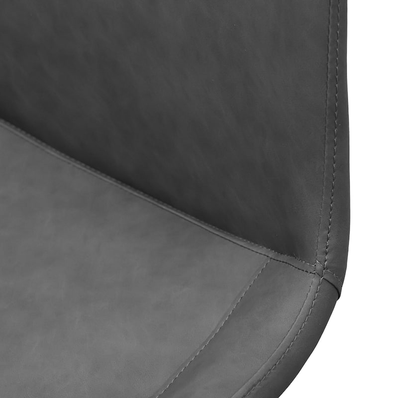 PU Leather Dining Chair with Metal Legs, Modern Upholstered Chair Set of 4 for Kitchen, Restaurant, Living, Meeting Room