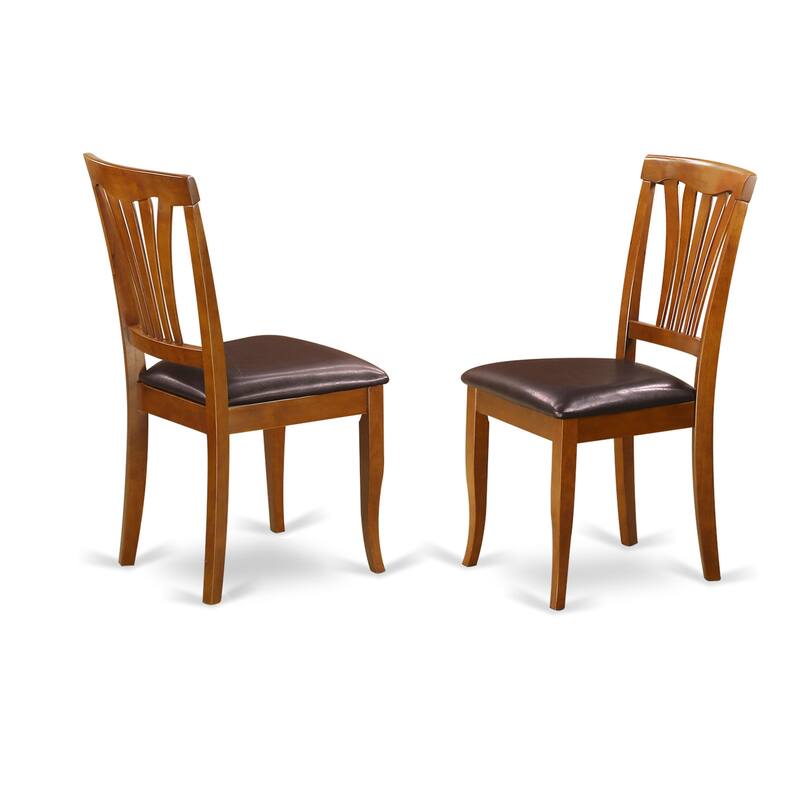 East West Furniture 5 Piece Kitchen Table Se Includes an Oval Dining Table and 4 Kitchen Chairs, Saddle Brown(Seats Options)