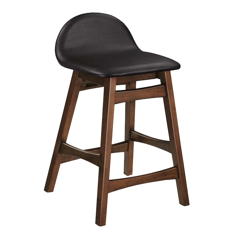 Juno Wood Counter Stool - Set of 2 - Brown - Set of 2