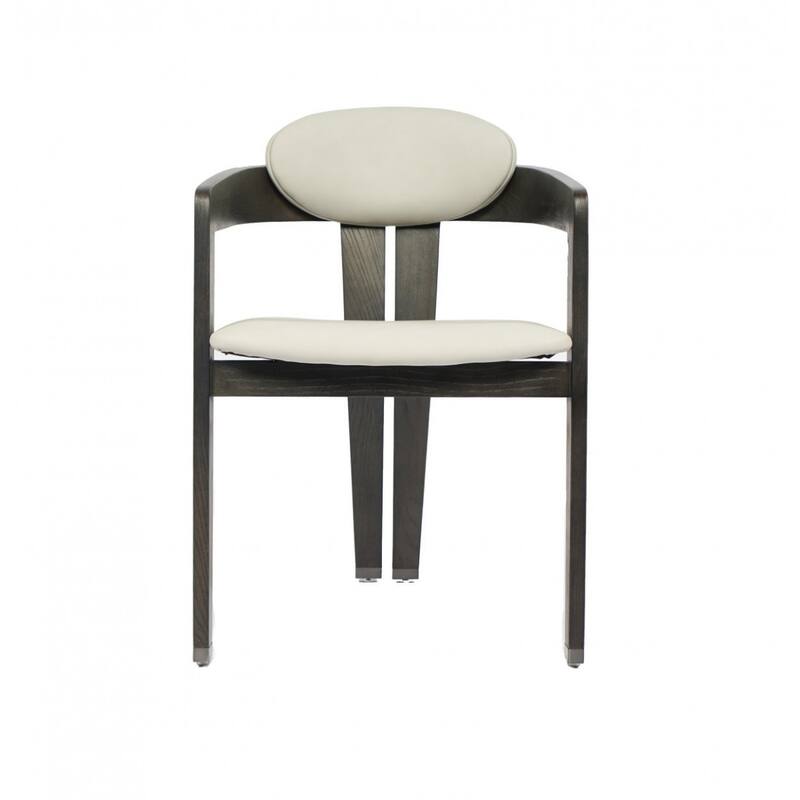 Comfortable Faux Leather Dining Chair with Dark Grey Wood Legs - 22" x 22" x 31.50"