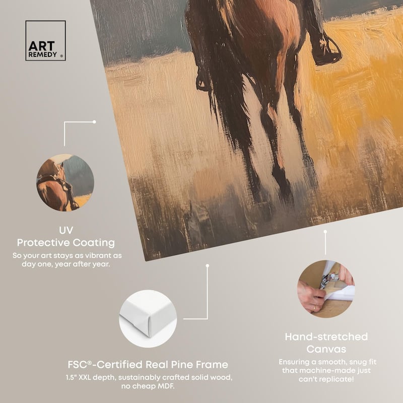 Long Ride Canvas by Art Remedy, Gallery Wrapped