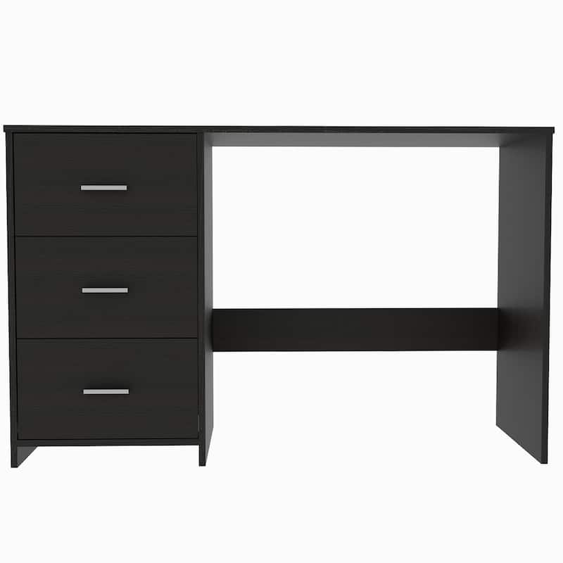 3-Drawer Writing Desk with shelve - Black