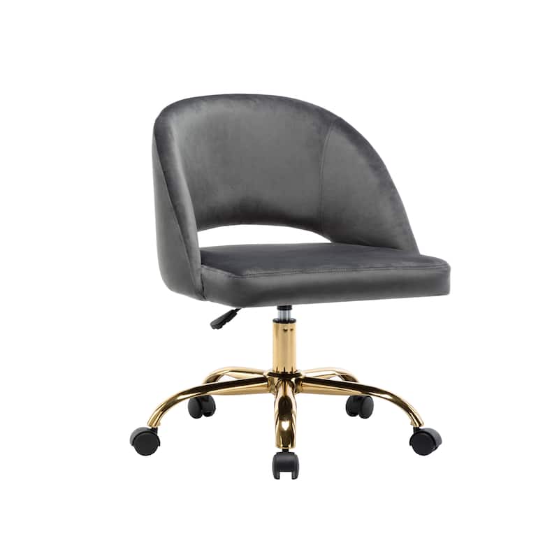 Porthos Home Naiko Velvet Upholstery Swivel Office Chair