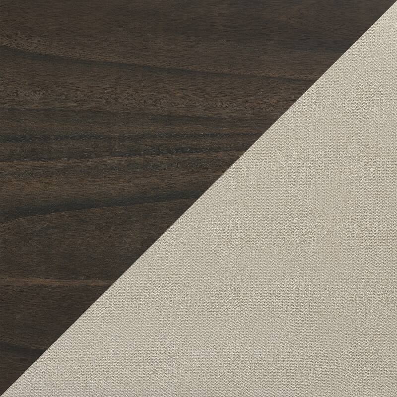 18" Modern Nightstand with Textured Fabric Drawer and 2-Tier Open Shelves