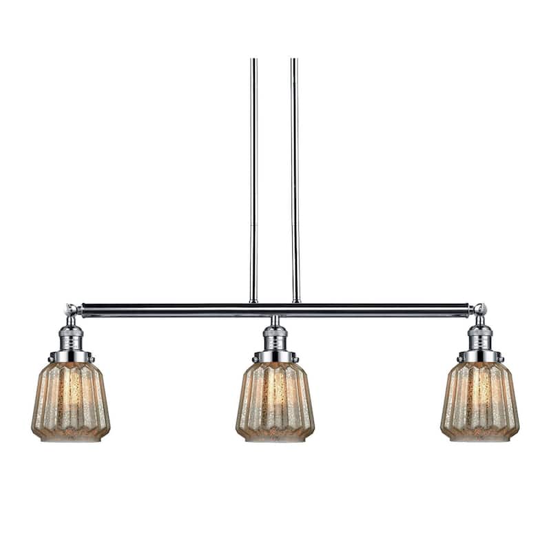 Innovations Lighting Chatham 3 Light 39" Wide Linear Chandelier - Polished Nickel / Mercury Plated