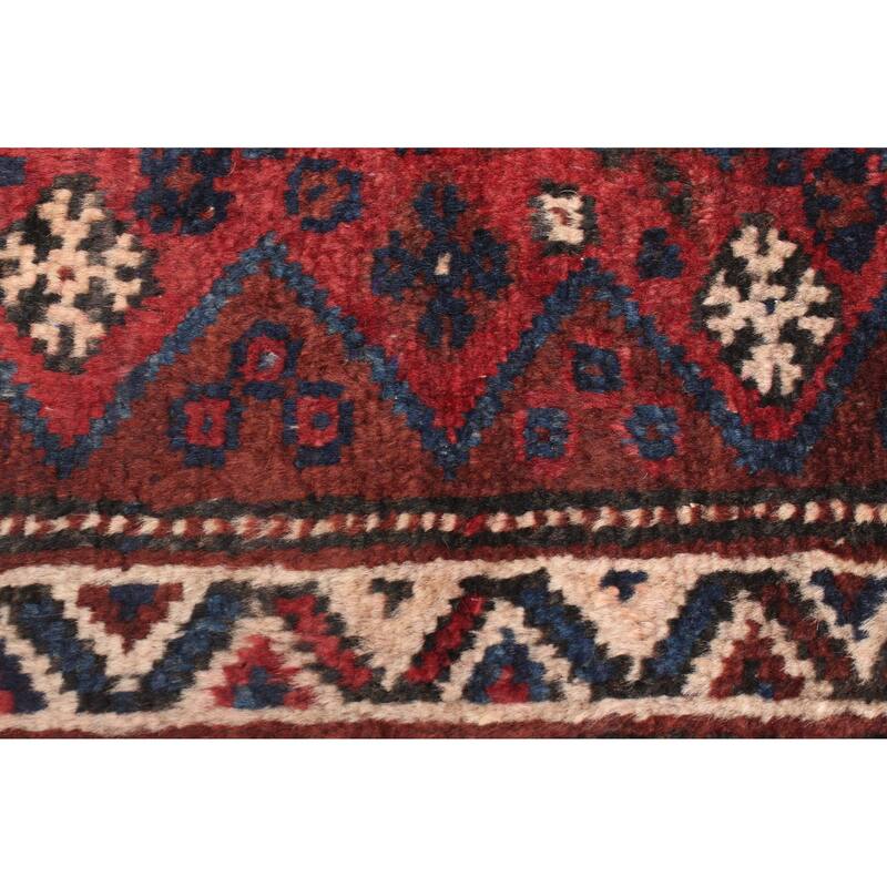 ECARPETGALLERY Hand-knotted Melis Vintage Red Wool Rug - 4'9 x 6'0