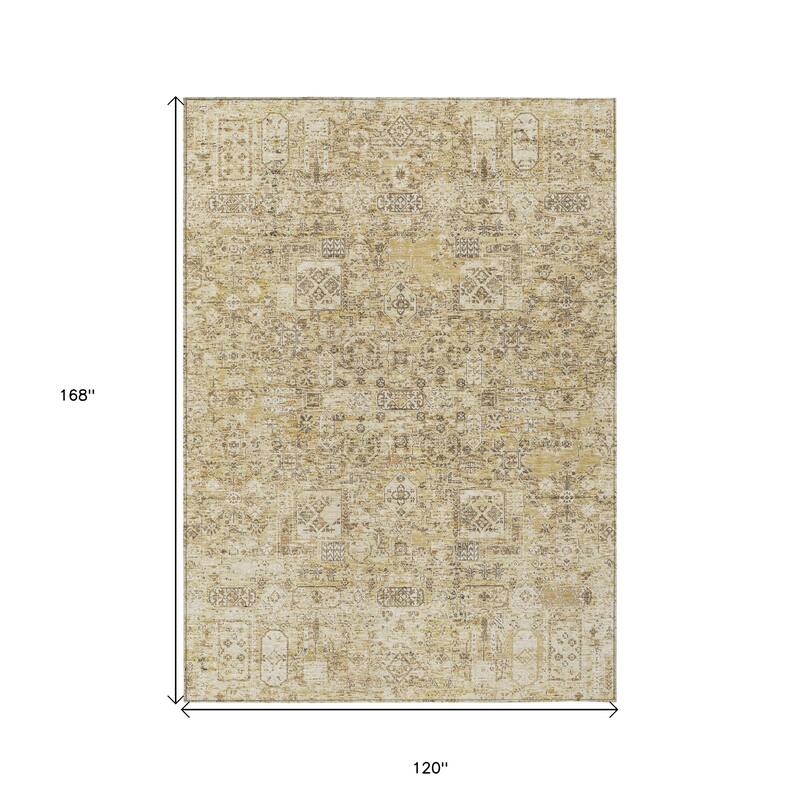 HomeRoots Floral Transitional Rectangle Outdoor Rug