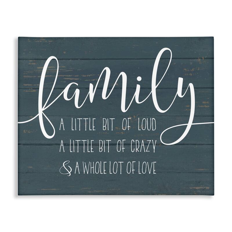 Stupell Family Loud Crazy Love Wall Art - canvas wrapped - 16 x 20