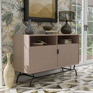 DH BASIC Modern Brushed Pink 47-inch TV Storage Cabinet, Tan Pink