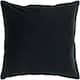 Harrell Solid Velvet 22-inch Throw Pillow - Cover Only - Black