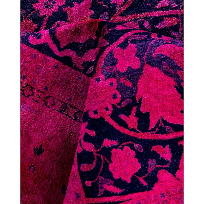 Fine Vibrance One-of-a-Kind Hand-Knotted Area Rug - Pink, 8' 3" x 10' 2" - 8' 3" x 10' 2"
