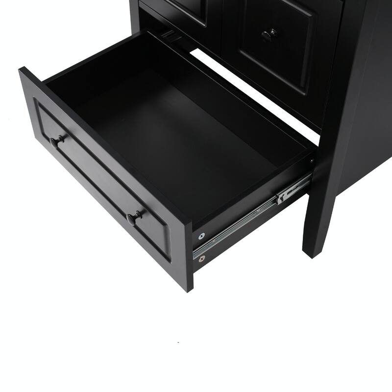 24-Inch Bathroom Vanity with Sink, One Cabinet with Soft-Closing Door, 3 Soft-Closing Drawers