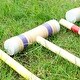 preview thumbnail 8 of 7, Six Player Deluxe Croquet Set with Wooden Mallets