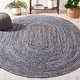 preview thumbnail 67 of 105, SAFAVIEH Handmade Cape Cod Marget Boho Coastal Jute Rug 3' x 5' Oval - Blue/Natural - Oval