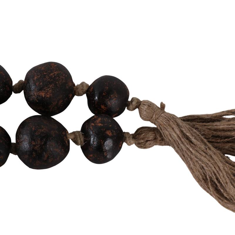 Terracotta Decorative Beads Modern Handmade Sculptural Home Decor - 60" x 2.5" x 2.5"