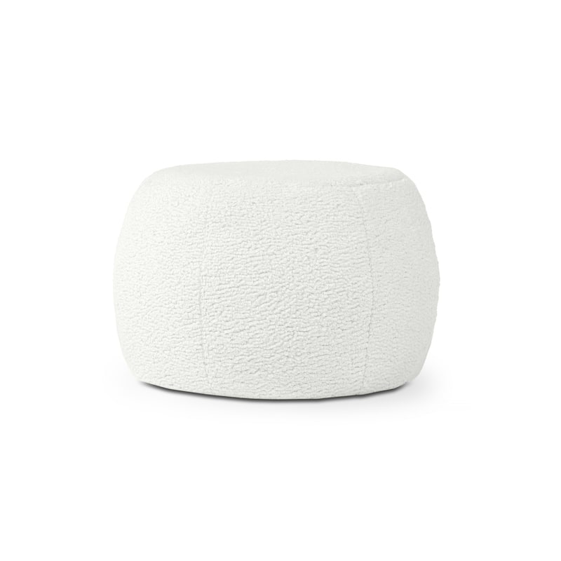 Jaxx Ellis Pouf - Modern Shearling Faux-Lamb Plush Fleece Ottoman