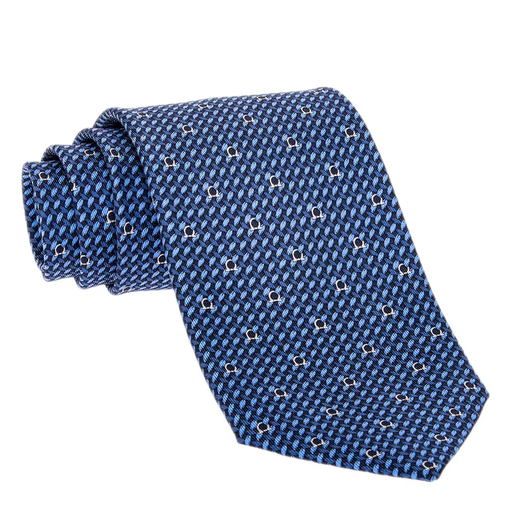 Ferragamo Gancini Print Silk Tie