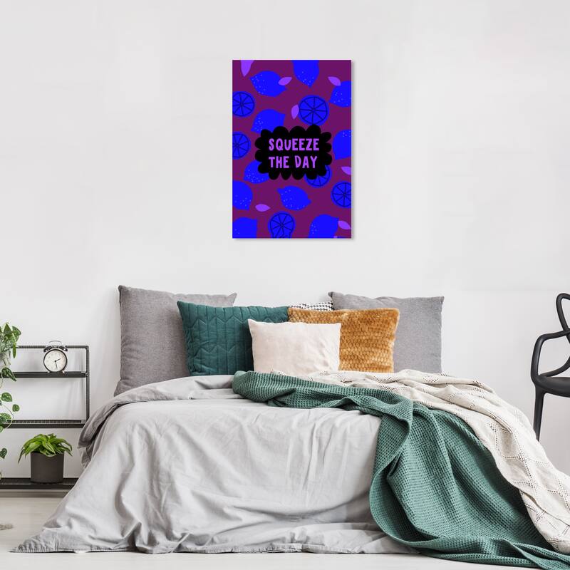 Wynwood Studio Canvas Typography and Quotes Squeeze it Green and Lime Modern & Contemporary Wall Art Canvas Print - 24 x 16