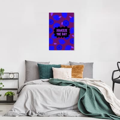 Wynwood Studio Canvas Typography and Quotes Squeeze it Green and Lime Modern & Contemporary Wall Art Canvas Print