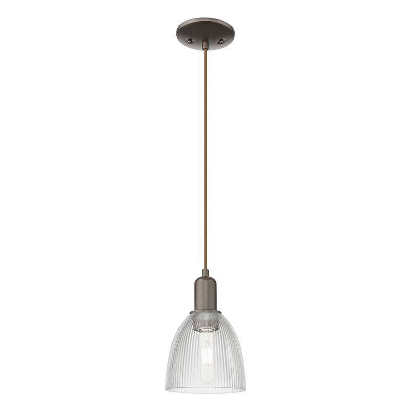Innovations Lighting Endless Possibilities Arcadia - Castile - 1 Light 6" Cord Hung Mini Pendant - Clear/Oil Rubbed Bronze