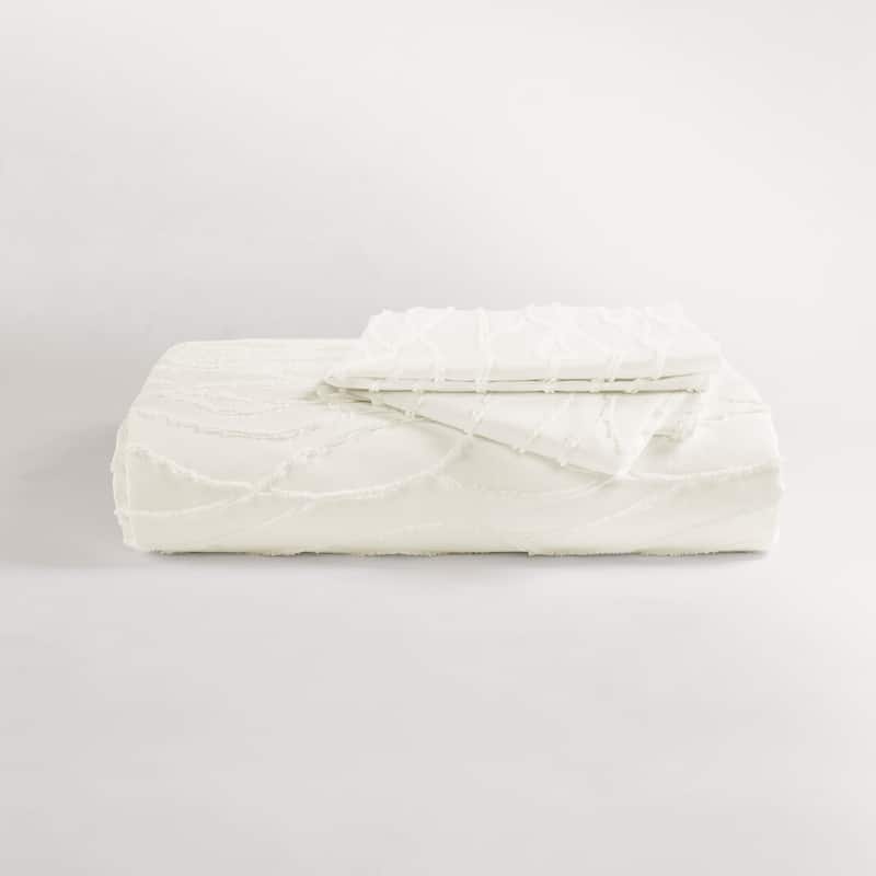 Lush Decor Jacquard Wave Duvet Cover 3-Piece Set
