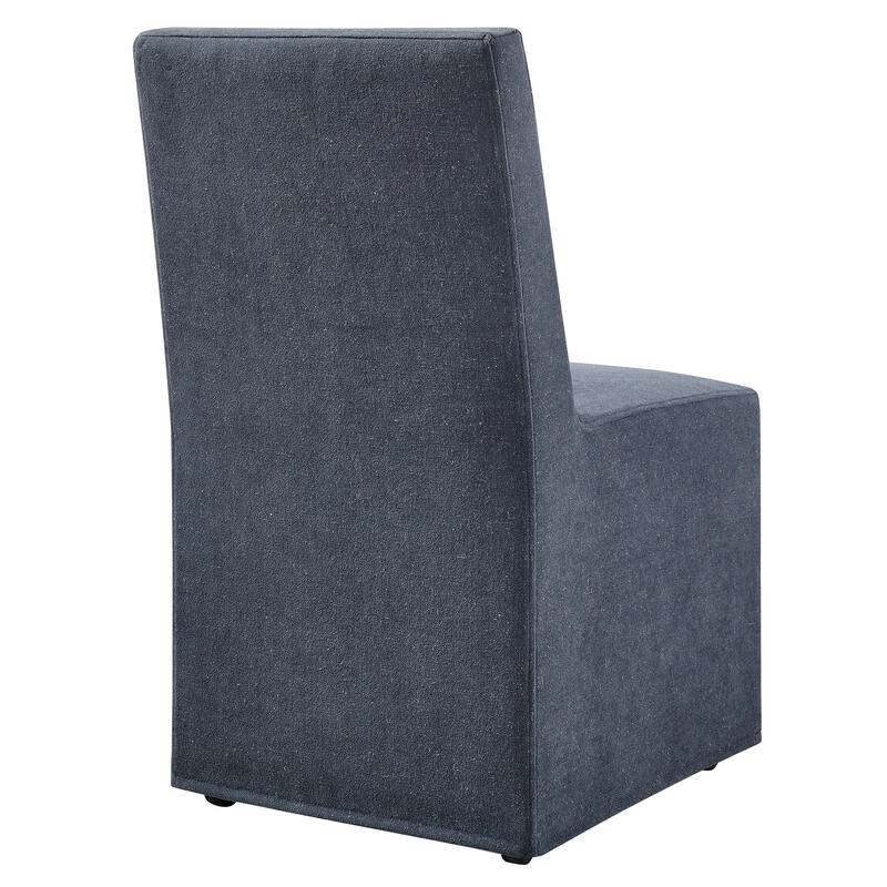 Tessera Upholstered Linen-Blend Slipcovered Dining Chair