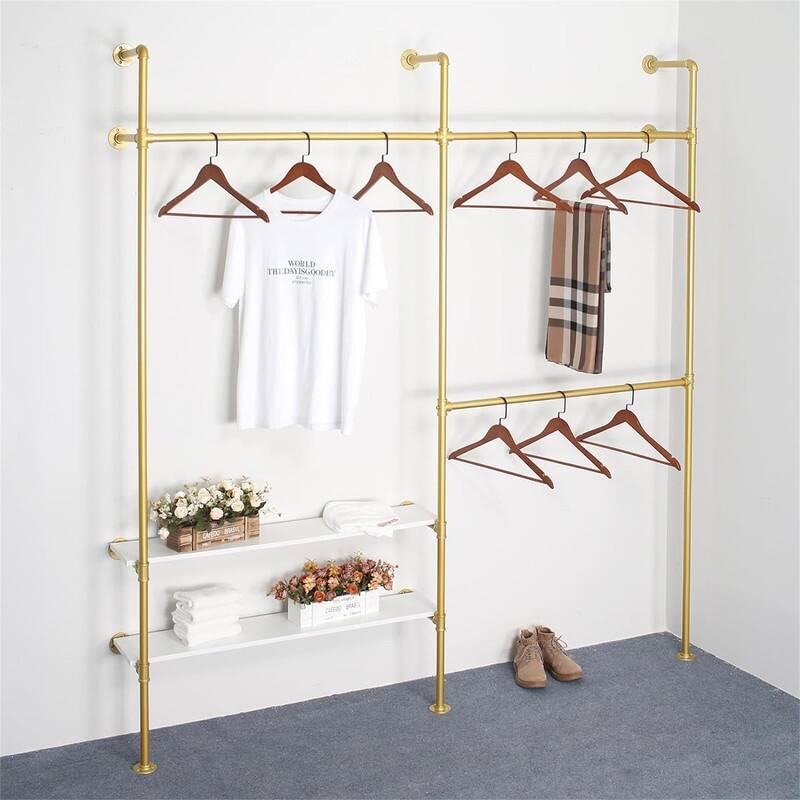 ommercial Grade Pipe Clothes Racks - 7.9"D x 77.4"W x 83.3"H