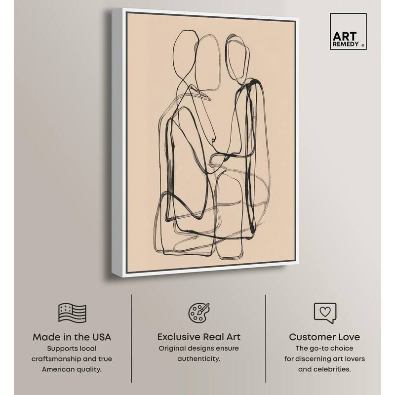 Embrace of Lines III Canvas by Art Remedy