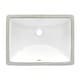 preview thumbnail 3 of 6, Ruvati 16 x 11-3/4 inch Undermount Bathroom Vanity Sink White Rectangular Porcelain Ceramic with Overflow - RVB0718