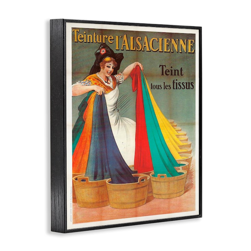 Stupell Vintage Teinture L'Alsacienne Framed Giclee Art Design By Marcus Jules