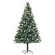 preview thumbnail 23 of 28, HOMCOM Flocked Christmas Tree with Mistletoe, Xmas Unlit Christmas Tree with Stand