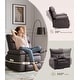 preview thumbnail 26 of 43, 37.4" Oversized Manual Recliner with Heat and Massage, 360 Swivel Rocking Chair 21.3" Seat with Cup Holder