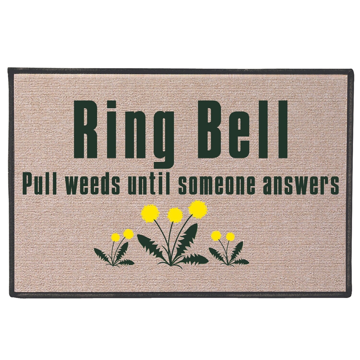 Shop Ring Bell Pull Weeds Doormat Indoor Outdoor Olefin Welcome