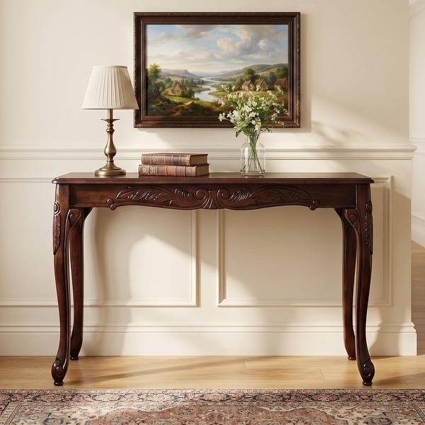 Furniture of America Nist Traditional Cherry 48-inch Solid Wood