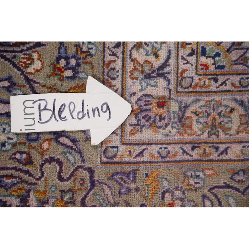 Traditional Kashan Persian Vintage Rug Bedroom Handmade Wool Carpet - 9'9" x 13'5"