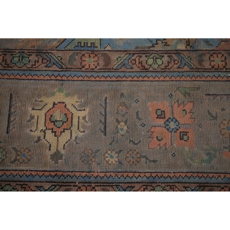 Gray Tabriz Persian Vintage Rug Hand-Knotted Wool Carpet - 8'0"x 10'10"