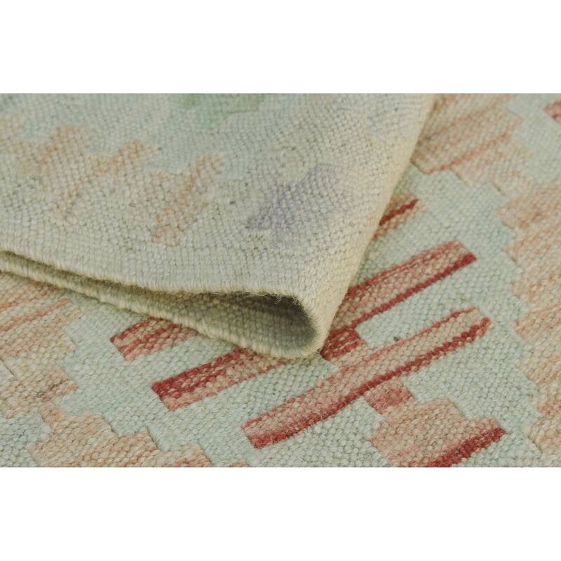 Sun Faded Flatweave Rosetta Rust/Beige Runner - 2'8" x 9'7"