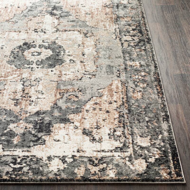 Livabliss Amalia Distressed Medallion Area Rug