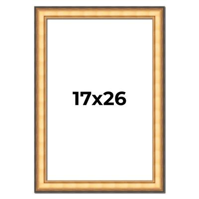 17x26 Frame Gold Plein Aire Solid Wood Picture Frame Width 2 Inches |