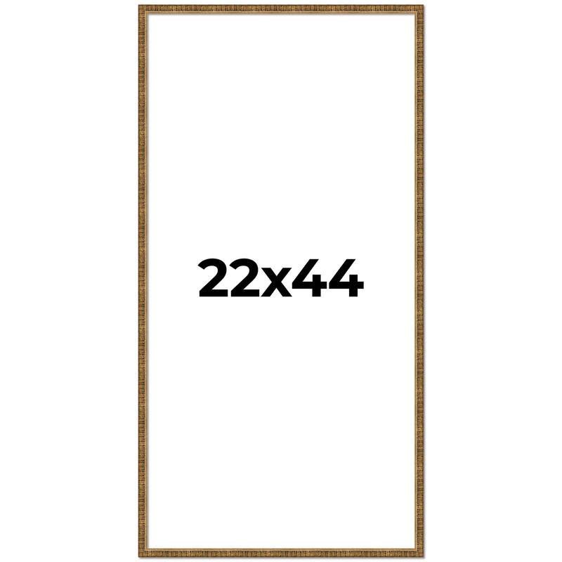 22x44 Frame Gold Kingsley Distressed Solid Wood Picture Frame Width