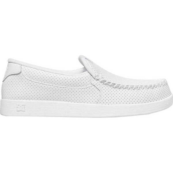 dc white leather shoes