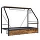 preview thumbnail 15 of 20, Twin/Full Size Metal House Bed with 2 Storage Drawers, Clothes Rack and Metal Grid, Platform Bed with Top Shelf and Side Shelf