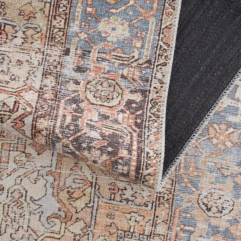 Hauteloom Georgia Machine Washable Persian Oriental Traditional Area Rug