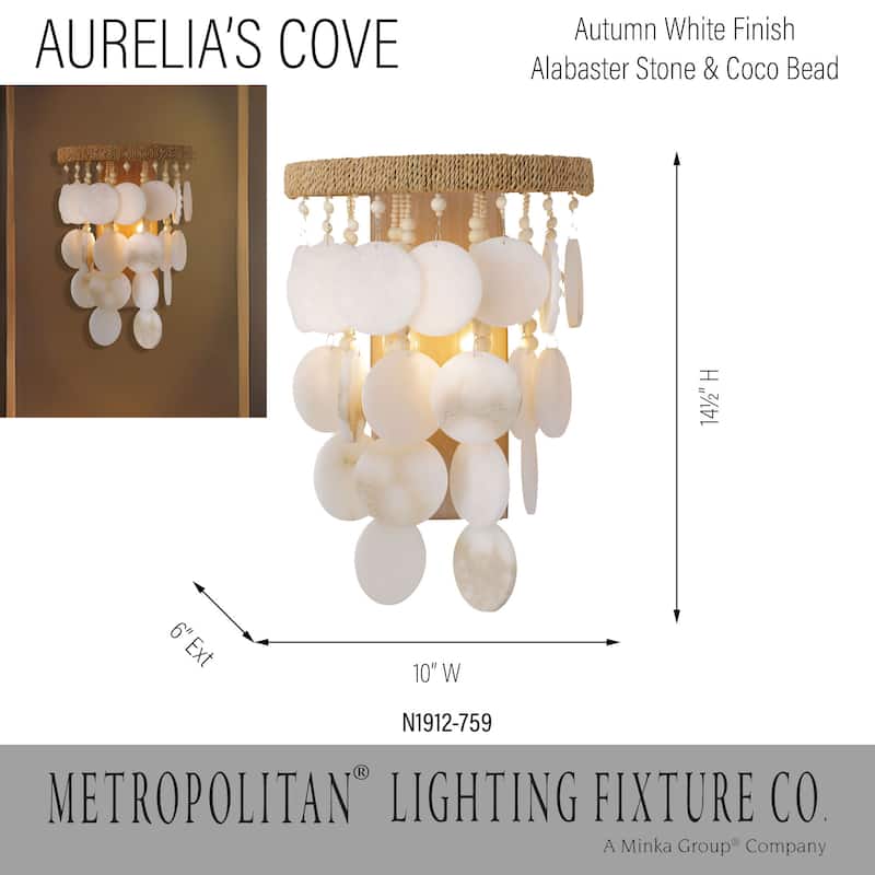 Metropolitan N1912 Aurelias Cove 2 Light 15" Tall Wall Sconce