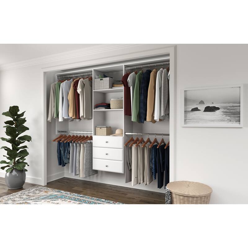Easy Track 8 Ft.W. Deluxe Plus Laminate Closet Kit