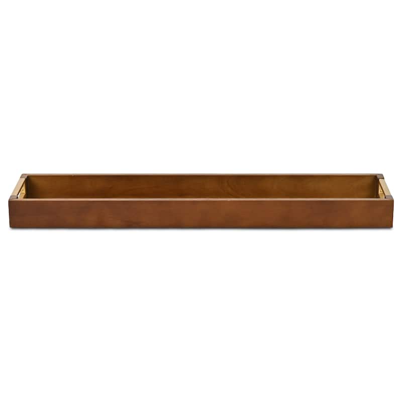 Nyssa Slim Rectangular Wood Decorative Tray - Brown